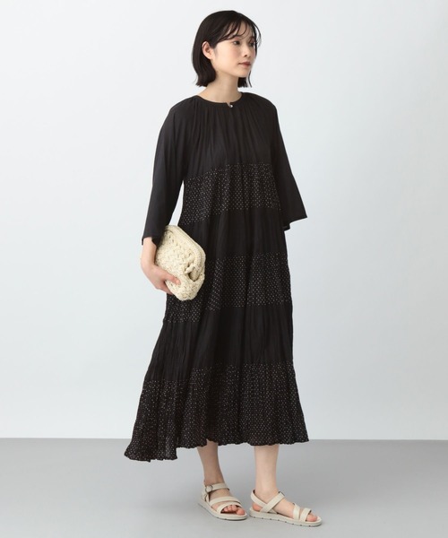 美品✨kubosanmade ドットティアードワンピース ロング ドット