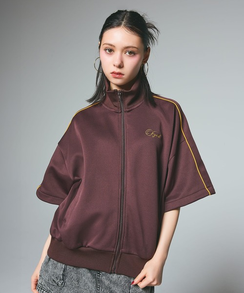 X-girl（エックスガール）の「PENCIL SCRIPT LOGO 2WAY TRACK JACKET（ジャージ・レディース・ブラック/ブラウン/ネイビー・S/M）」の15枚目の写真