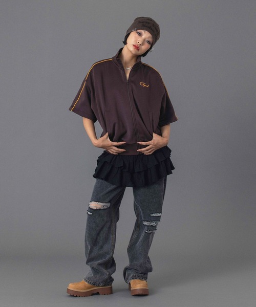 セール】PENCIL SCRIPT LOGO 2WAY TRACK JACKET（ジャージ）｜X