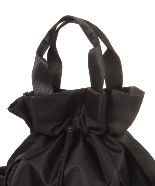 GLOBAL WORK（グローバルワーク）の「撥水軽量巾着リュック/420410（バックパック/リュック・レディース・グレー/アイボリー/ブラック・ONE SIZE）」の20枚目の写真