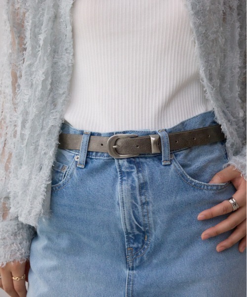 AZUL by moussy（アズールバイマウジー）の「ウエスタンベルト（ベルト・レディース・ブラック/ダークブラック・FREE）」の2枚目の写真