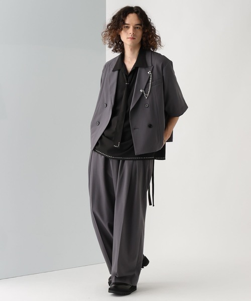 HARE（ハレ）の「【一部カラーSET UP対応】メタルパーツボウタイシャツ(HARE)（シャツ/ブラウス・メンズ・ブラック/グレー系その他/ホワイト/パープル・FREE）」の10枚目の写真