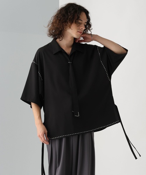 HARE（ハレ）の「【一部カラーSET UP対応】メタルパーツボウタイシャツ(HARE)（シャツ/ブラウス・メンズ・ブラック/グレー系その他/ホワイト/パープル・FREE）」の16枚目の写真