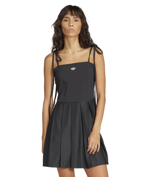 adidas RIBBON PLEATED MINI DRESS / アディダス リボン プリーツ ミニ