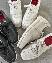 amitie（アミティエ）の「軽量 幅広 3E ストレッチ レースアップスニーカー(LADYS)（スリッポン）」