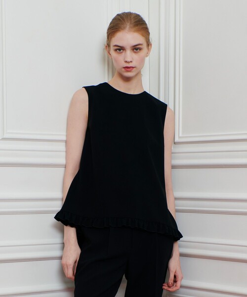 タグ付未使用♡2022年♡ルルウィルビー パールボタン フリル ブラウス 2 LOULOU WILLOUGHBY】パールネックレス付きフリルブラウス（シャツ