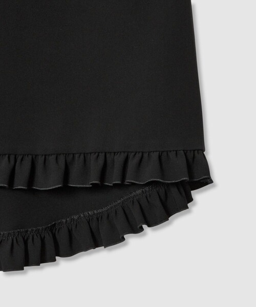 24年✨ルルウィルビー フリルスタンドブラウス ブラック パール 比翼