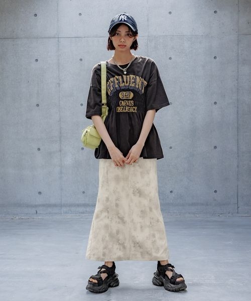 PAGEBOY（ページボーイ）の「シャーリングロゴＴシャツ（Tシャツ/カットソー・レディース・ブラック/オフホワイト・FREE）」の9枚目の写真