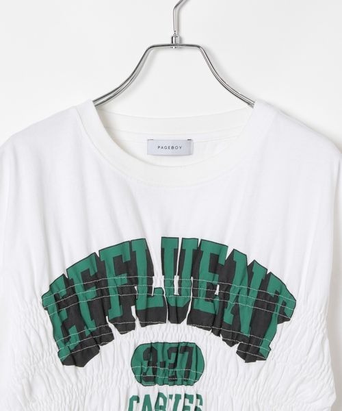 PAGEBOY（ページボーイ）の「シャーリングロゴＴシャツ（Tシャツ/カットソー・レディース・ブラック/オフホワイト・FREE）」の16枚目の写真