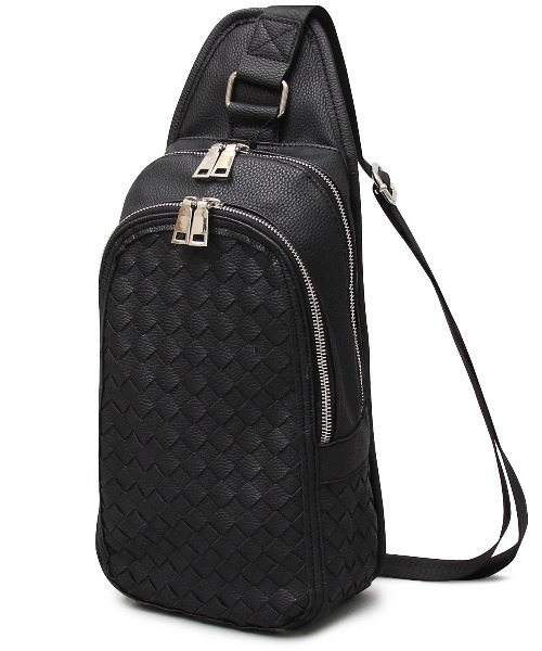 REGiSTA(レジスタ)の「REGiSTA Intrecciato Body Bag(ボディバッグ/ウエストポーチ・レディース・ブラック系その他2/ブラック系その他/ダークブラウン/ホワイト/ブラック・FREE)」の9枚目の写真