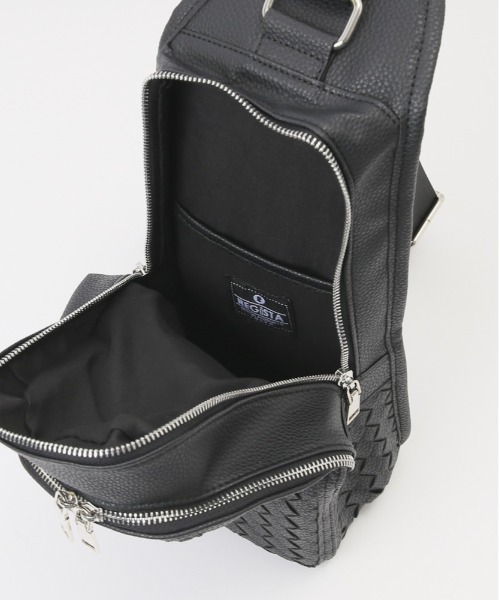 REGiSTA(レジスタ)の「REGiSTA Intrecciato Body Bag(ボディバッグ/ウエストポーチ・レディース・ブラック系その他2/ブラック系その他/ダークブラウン/ホワイト/ブラック・FREE)」の12枚目の写真