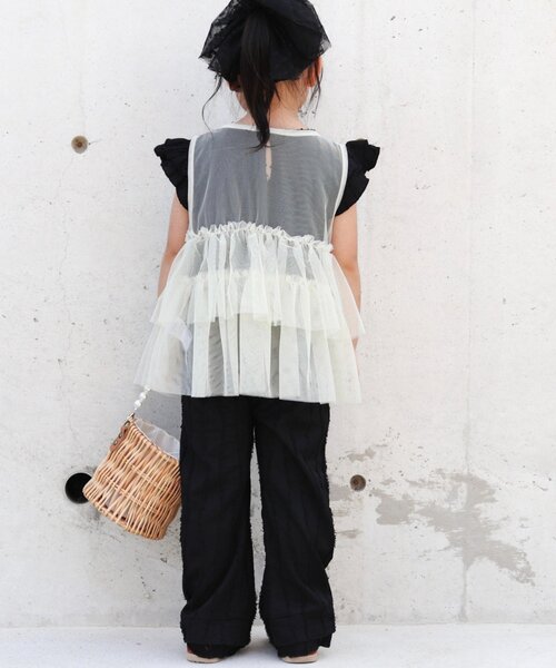 CIAOPANIC TYPY（チャオパニックティピー）の「【KIDS】微フリンジフレアパンツ（その他パンツ・キッズ・ブルー/ブラック・SMALL/MEDIUM/LARGE/X-LARGE/XX-LARGE）」の11枚目の写真