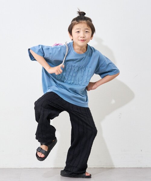 CIAOPANIC TYPY（チャオパニックティピー）の「【KIDS】微フリンジフレアパンツ（その他パンツ・キッズ・ブルー/ブラック・SMALL/MEDIUM/LARGE/X-LARGE/XX-LARGE）」の14枚目の写真