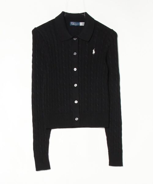 POLO RALPH LAUREN（ポロ ラルフ ローレン）の「ケーブルニット コットン カーディガン（カーディガン/ボレロ・レディース・ブラック系1・L/M/S/XS/XXS）」の3枚目の写真