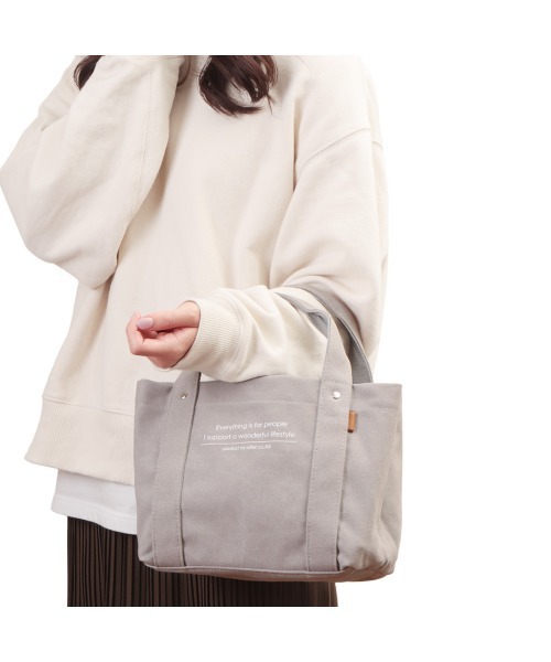 KAZZU SELECT(カッズセレクト)の「帆布ハンドバッグ(ハンドバッグ・レディース・グレー/ネイビー/レッド・ONE SIZE)」の8枚目の写真