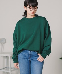 ▲CROSS&STITCH/10オンス クロスアンドステッチ レギュラーウェイト ビッグシルエット スウェット クルーネックトレーナー
