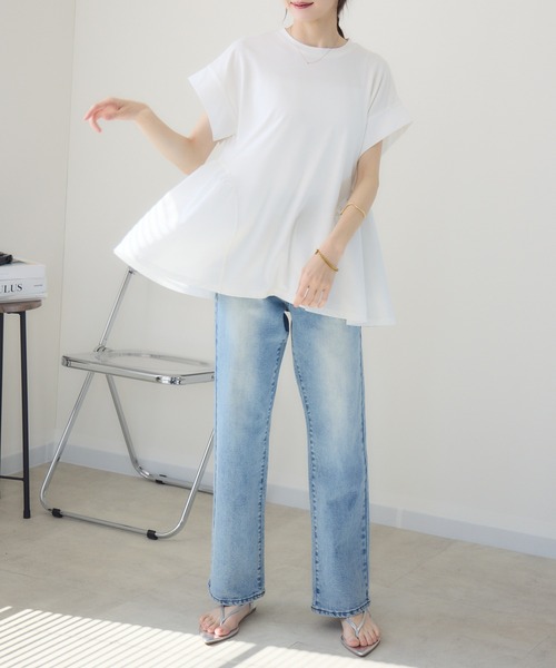 meeny miny(ミーニーマイニー)の「【meeny miny】【インフルエンサーmidopeiコラボ】”褒められ”ゆるっとTシャツ(Tシャツ/カットソー・レディース・ホワイト/ブラック・S/M/M/L)」の10枚目の写真