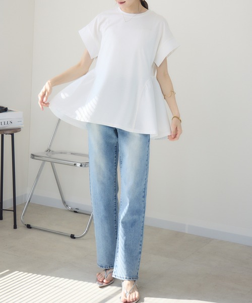 meeny miny(ミーニーマイニー)の「【meeny miny】【インフルエンサーmidopeiコラボ】”褒められ”ゆるっとTシャツ(Tシャツ/カットソー・レディース・ホワイト/ブラック・S/M/M/L)」の8枚目の写真