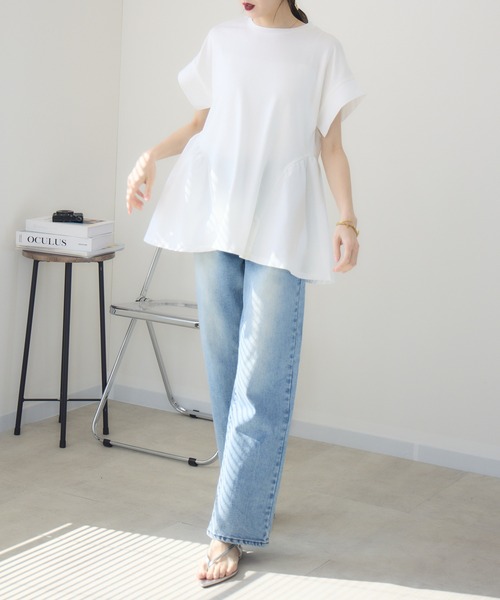 meeny miny(ミーニーマイニー)の「【meeny miny】【インフルエンサーmidopeiコラボ】”褒められ”ゆるっとTシャツ(Tシャツ/カットソー・レディース・ホワイト/ブラック・S/M/M/L)」の7枚目の写真