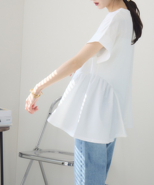 meeny miny(ミーニーマイニー)の「【meeny miny】【インフルエンサーmidopeiコラボ】”褒められ”ゆるっとTシャツ(Tシャツ/カットソー・レディース・ホワイト/ブラック・S/M/M/L)」の4枚目の写真