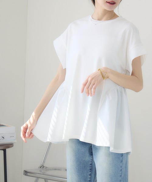 meeny miny(ミーニーマイニー)の「【meeny miny】【インフルエンサーmidopeiコラボ】”褒められ”ゆるっとTシャツ(Tシャツ/カットソー・レディース・ホワイト/ブラック・S/M/M/L)」の3枚目の写真