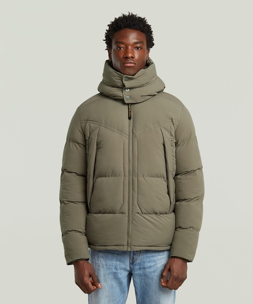 G-STAR（ジースター）の「G-WHISTLER PADDED HOODED JACKET 2.0/撥水中綿フーデッドブルゾン/フード取り外し可能（ダウンジャケット/コート・メンズ・ブルー/ベージュ系その他・X-LARGE/SMALL/MEDIUM/LARGE/X-SMALL）」の2枚目の写真