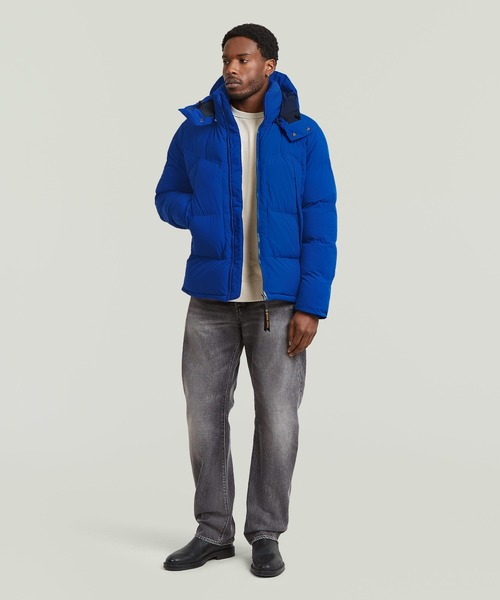 G-STAR（ジースター）の「G-WHISTLER PADDED HOODED JACKET 2.0/撥水中綿フーデッドブルゾン/フード取り外し可能（ダウンジャケット/コート・メンズ・ブルー/ベージュ系その他・X-LARGE/SMALL/MEDIUM/LARGE/X-SMALL）」の8枚目の写真