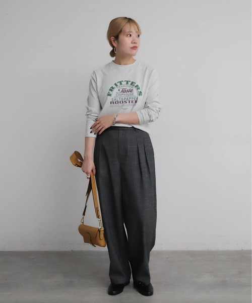 NOMBRE IMPAIR(ノンブルアンペール)の「FRITTERSロゴ 長袖TEE(Tシャツ/カットソー・レディース・グレー/イエロー/キナリ・FREE)」の19枚目の写真
