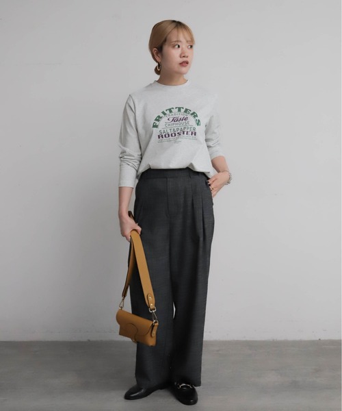 NOMBRE IMPAIR(ノンブルアンペール)の「FRITTERSロゴ 長袖TEE(Tシャツ/カットソー・レディース・グレー/イエロー/キナリ・FREE)」の16枚目の写真