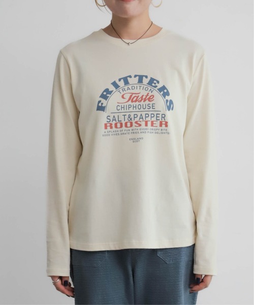 NOMBRE IMPAIR(ノンブルアンペール)の「FRITTERSロゴ 長袖TEE(Tシャツ/カットソー・レディース・グレー/イエロー/キナリ・FREE)」の5枚目の写真