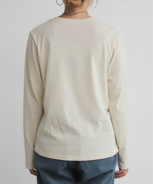 NOMBRE IMPAIR(ノンブルアンペール)の「FRITTERSロゴ 長袖TEE(Tシャツ/カットソー・レディース・グレー/イエロー/キナリ・FREE)」の7枚目の写真