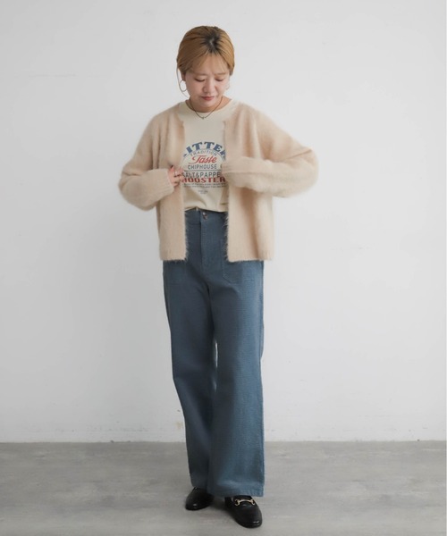 NOMBRE IMPAIR(ノンブルアンペール)の「FRITTERSロゴ 長袖TEE(Tシャツ/カットソー・レディース・グレー/イエロー/キナリ・FREE)」の13枚目の写真