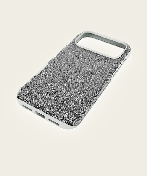 グリッター iPhoneケース シルバー系 スワロフスキー Amazon.co.jp: [スワロフスキー] 【公式】High スマートフォンケース