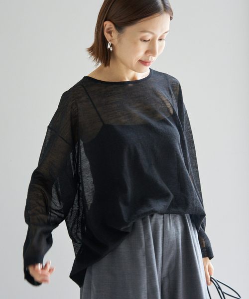 イエナ（IENA）/アルパカMIXシアー プルオーバー セール】アルパカMIXシアー プルオーバー（ニット/セーター）｜IENA