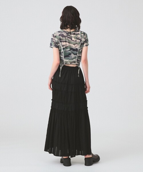 Ray BEAMS（レイビームス）の「レース キリカエ ティアード スカート（スカート・レディース・ホワイト/ブラック・ONE SIZE）」の19枚目の写真