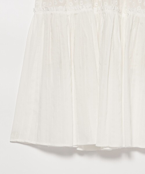 Ray BEAMS（レイビームス）の「レース キリカエ ティアード スカート（スカート・レディース・ホワイト/ブラック・ONE SIZE）」の6枚目の写真