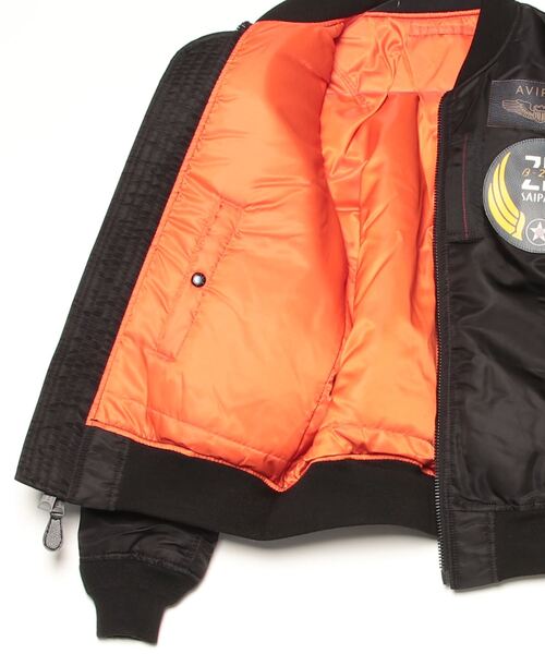 名作 アヴィレックス AVIREX MA-1 フライトジャケット L 黒オレンジ MA-1 TOP GUN / MA-1 トップガン / フライトジャケット / AVIREX