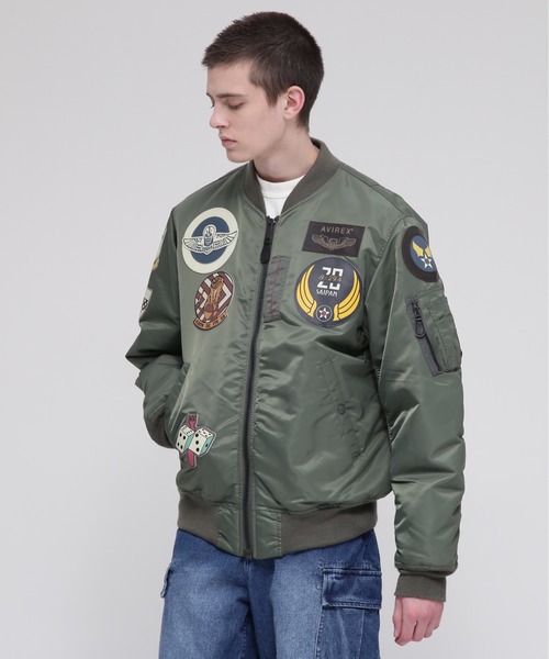 MA-1 フライトジャケット AVIREX AVIREX (アビレックス) アヴィレックス MA-1 セイム カラー ロゴ