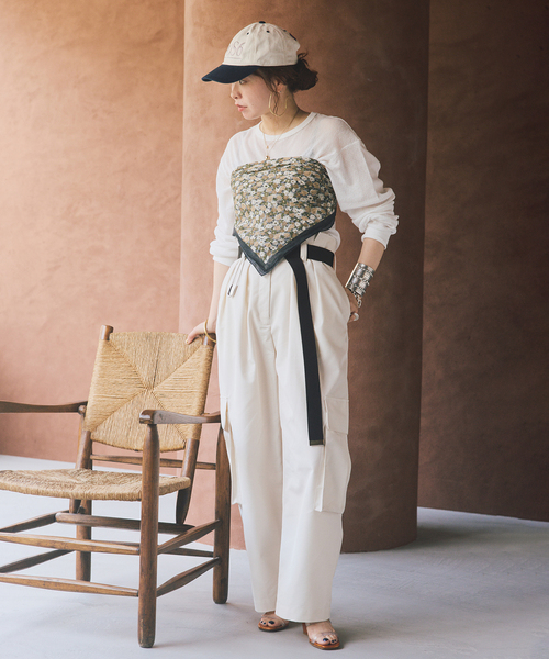 oll*FRAMeWORK ハイウエストカーゴパンツ