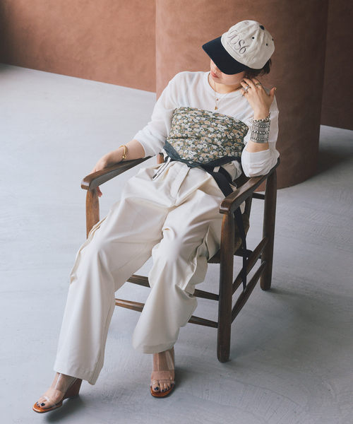 FRAMeWORK（フレームワーク）の「oll*FRAMeWORK ハイウエストカーゴパンツ（カーゴパンツ・レディース・カーキ/ホワイト・36/38）」の6枚目の写真