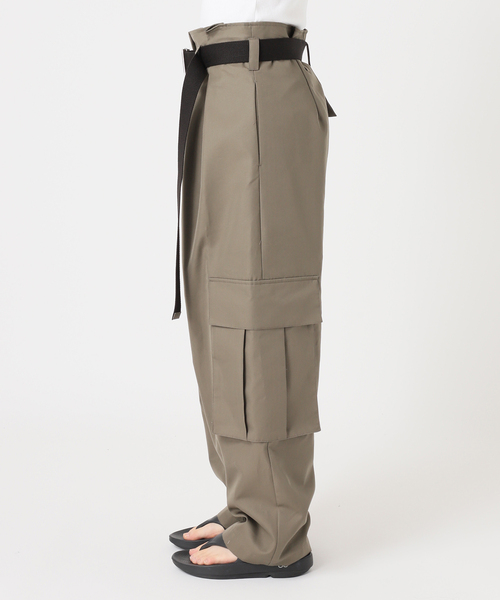 FRAMeWORK（フレームワーク）の「oll*FRAMeWORK ハイウエストカーゴパンツ（カーゴパンツ・レディース・カーキ/ホワイト・36/38）」の21枚目の写真