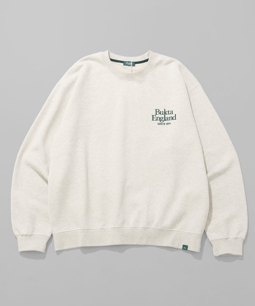 Bukta（バクタ）の「ヘビー裏毛刺繍クルー（スウェット・メンズ・チャコール/グレー/ダークグリーン・MEDIUM/LARGE/X-LARGE）」の2枚目の写真