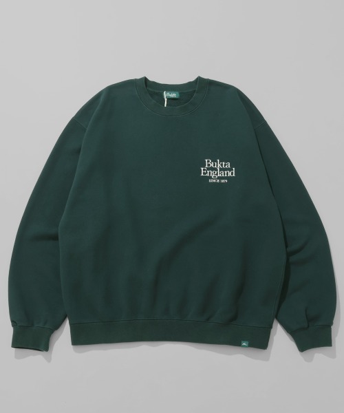 Bukta（バクタ）の「ヘビー裏毛刺繍クルー（スウェット・メンズ・チャコール/グレー/ダークグリーン・MEDIUM/LARGE/X-LARGE）」の4枚目の写真
