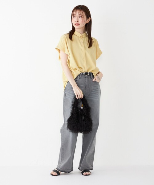 SHIPS Colors(シップス カラーズ)の「SHIPS Colors:フリンジ ミニ 巾着 バッグ◇(ハンドバッグ・レディース・ブラック/オレンジ/ナチュラル・ONE SIZE)」の22枚目の写真