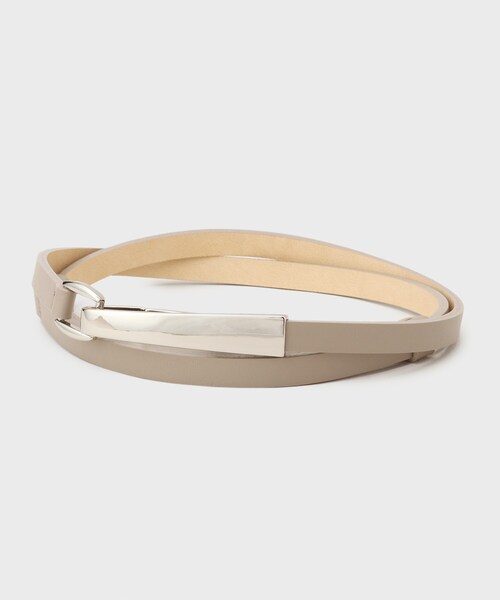 INDIVI（インディヴィ）の「【合皮／10mm幅】フックベルト（ベルト・レディース・ブラック/ブラウン系/ライトベージュ・00/13/05）」の3枚目の写真