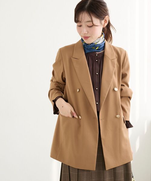 le.coeur blanc（ルクールブラン）の「ダブルブレストジャケット（その他アウター・レディース・ネイビー/キャメル/ブラウン系その他・38）」の3枚目の写真