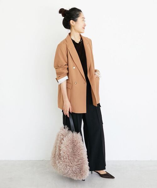 le.coeur blanc（ルクールブラン）の「ダブルブレストジャケット（その他アウター・レディース・ネイビー/キャメル/ブラウン系その他・38）」の14枚目の写真