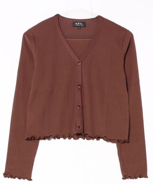 A.P.C.（アーペーセー）の「CARDIGAN TRACY（カーディガン/ボレロ・レディース・ホワイト/ブラウン系その他・M/S）」の2枚目の写真
