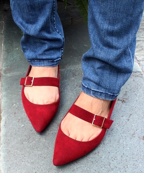 LE TALON（ルタロン）の「Le Talon×NATSU.コラボ ポインテッド3ベルトフラット◆（その他シューズ・レディース・ブラック/レッド系その他・37/37.5/36.5/35.5/36/38）」の12枚目の写真
