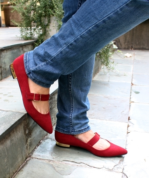 LE TALON（ルタロン）の「Le Talon×NATSU.コラボ ポインテッド3ベルトフラット◆（その他シューズ・レディース・ブラック/レッド系その他・37/37.5/36.5/35.5/36/38）」の17枚目の写真